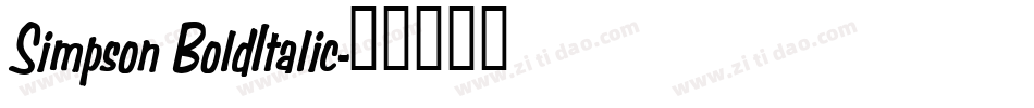 Simpson BoldItalic字体转换